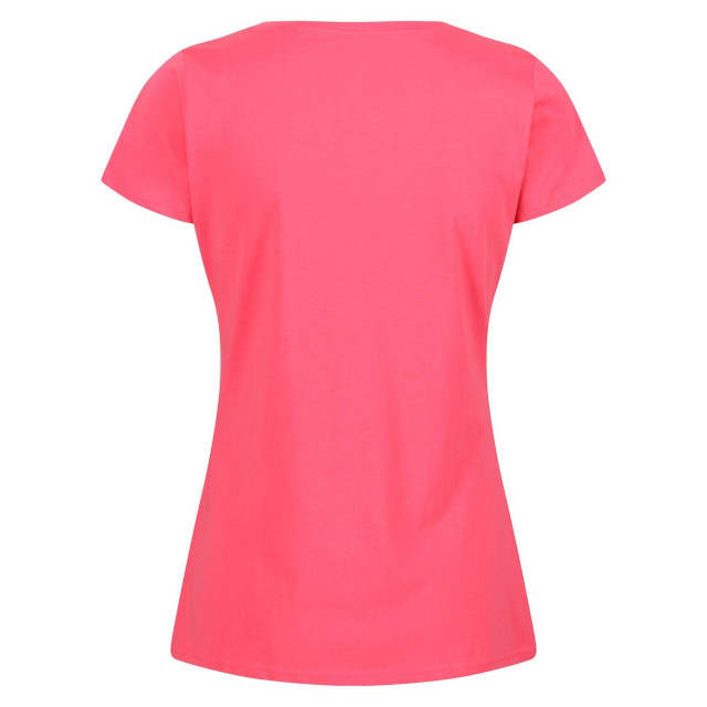 Regatta Dames breezed ii bloemen t-shirt UTRG7629_tropicalpink large