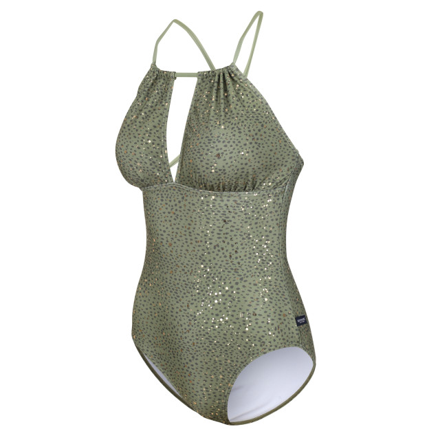 Regatta Dames halliday abstract one piece swimsuit UTRG7694_greenfields large