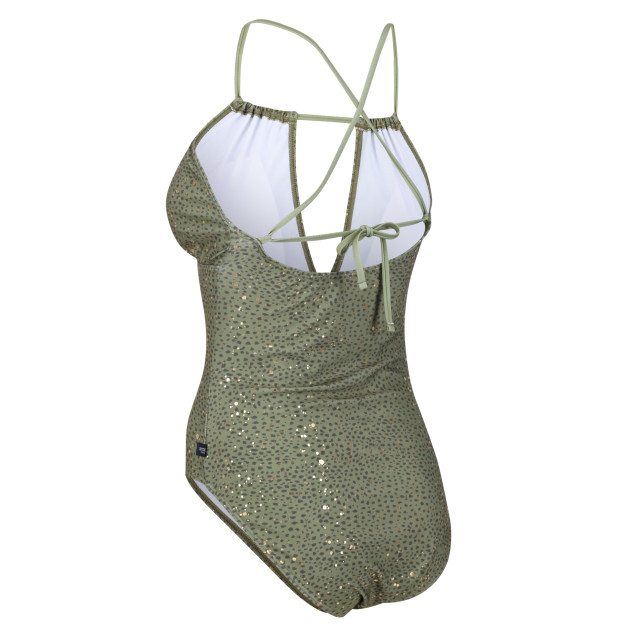 Regatta Dames halliday abstract one piece swimsuit UTRG7694_greenfields large
