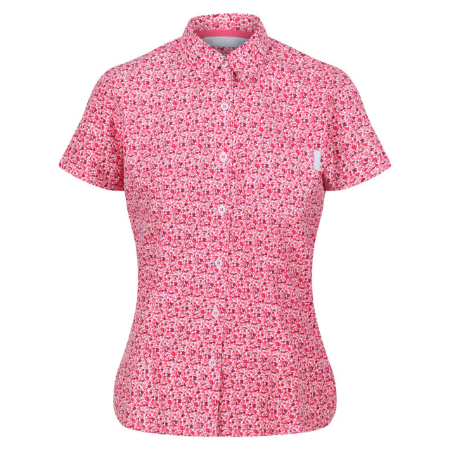 Regatta Dames mindano vi ditsy print shirt UTRG7533_tropicalpink large