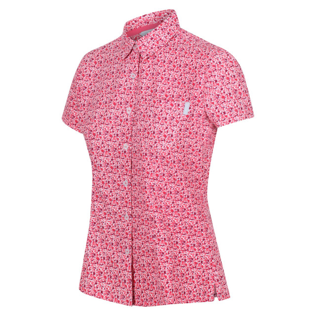 Regatta Dames mindano vi ditsy print shirt UTRG7533_tropicalpink large