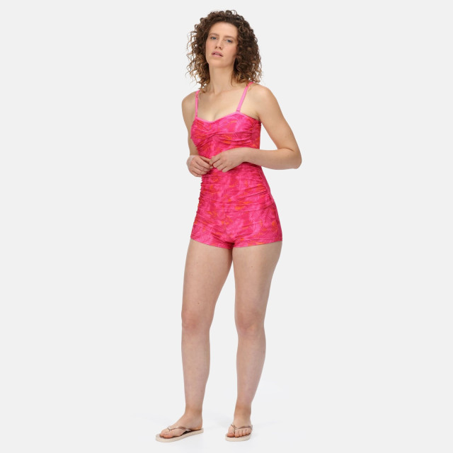 Regatta Dames aceana ii palm leaf tankini top UTRG7460_fusionpink large
