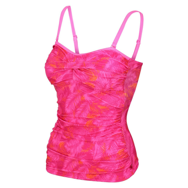 Regatta Dames aceana ii palm leaf tankini top UTRG7460_fusionpink large