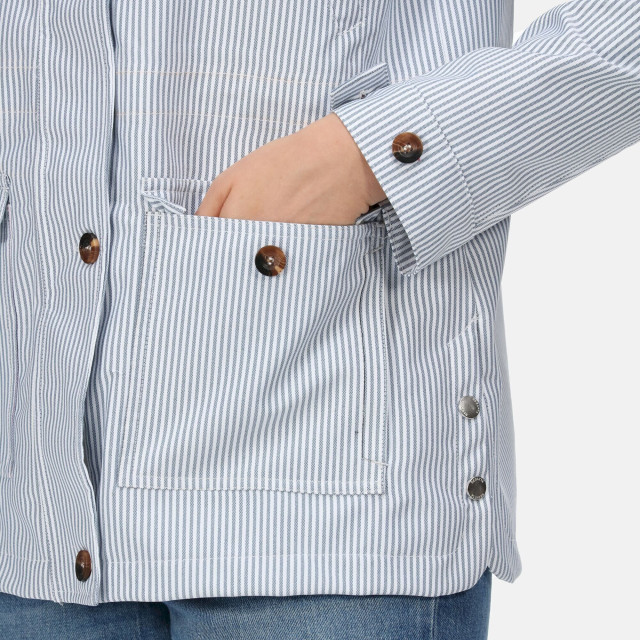 Regatta Dames nahla stripe waterdichte jas UTRG7423_tickin large