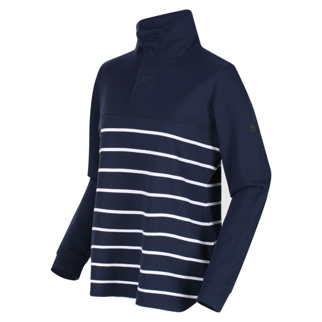 Regatta Dames camiola ii stripe fleece top UTRG7323_navywhite large