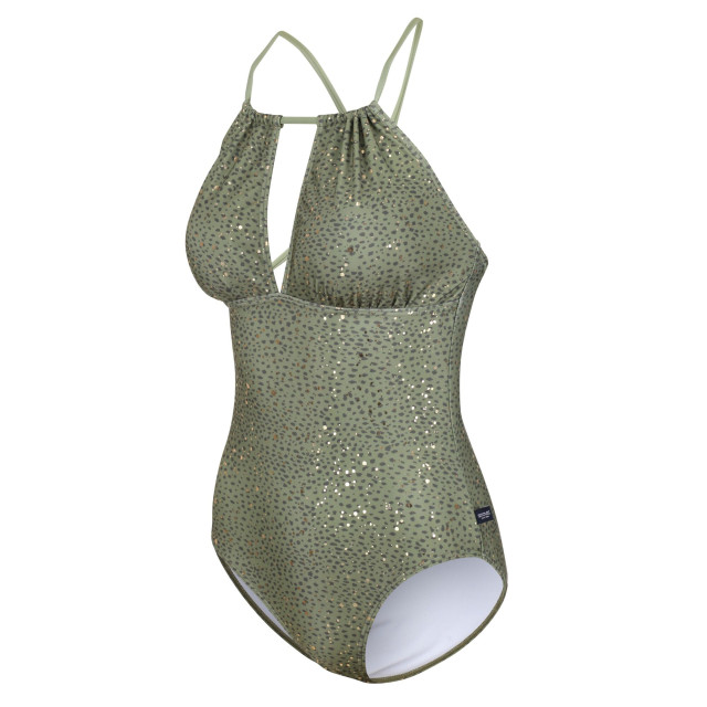 Regatta Dames halliday abstract one piece swimsuit UTRG7282_greenfields large