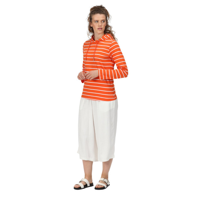Regatta Dames maelys gestreepte hoodie UTRG7098_crayonwhite large Regatta Dames maelys gestreepte hoodie UTRG7098_crayonwhite large