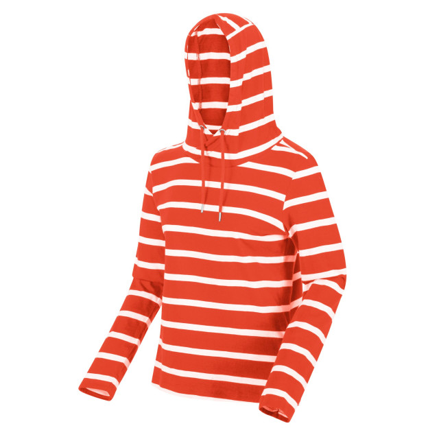 Regatta Dames maelys gestreepte hoodie UTRG7098_crayonwhite large Regatta Dames maelys gestreepte hoodie UTRG7098_crayonwhite large
