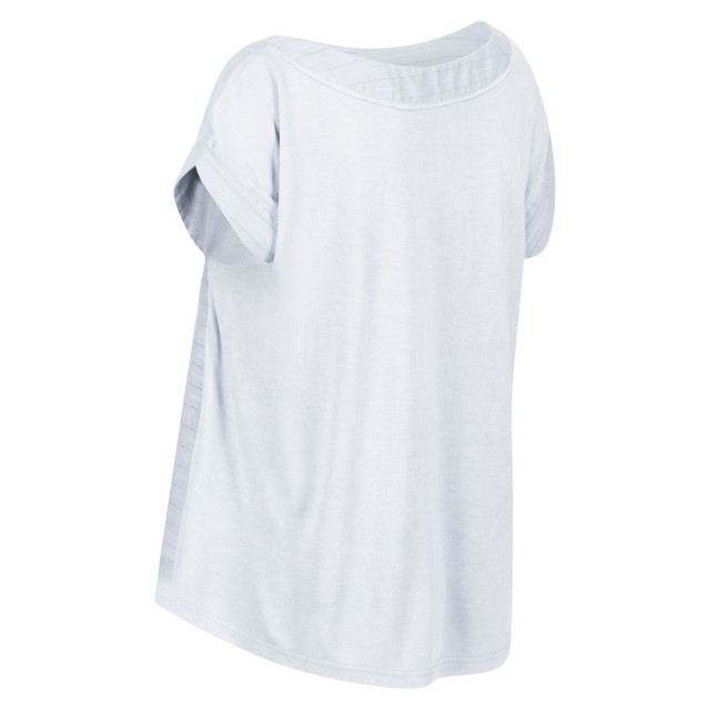 Regatta Dames adine gestreept t-shirt UTRG6951_white large