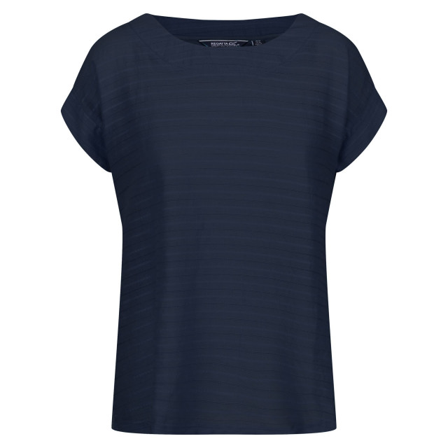 Regatta Dames adine gestreept t-shirt UTRG6951_navy large