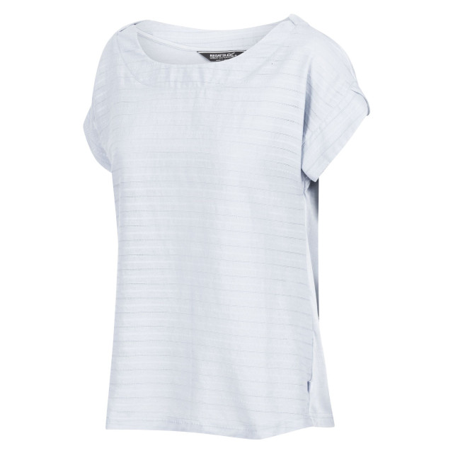 Regatta Dames adine gestreept t-shirt UTRG6951_white large