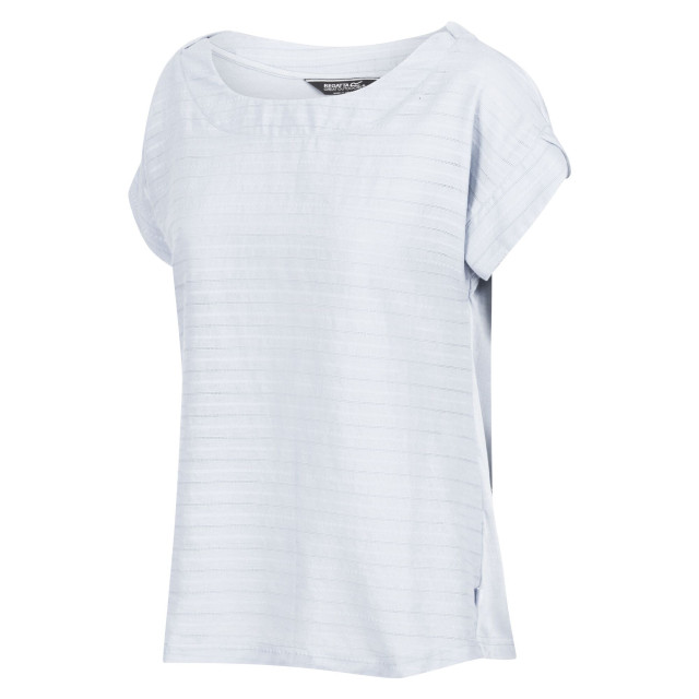 Regatta Dames adine gestreept t-shirt UTRG6951_white large