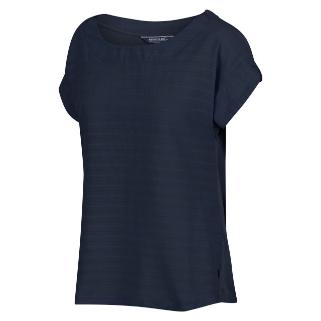 Regatta Dames adine gestreept t-shirt UTRG6951_navy large