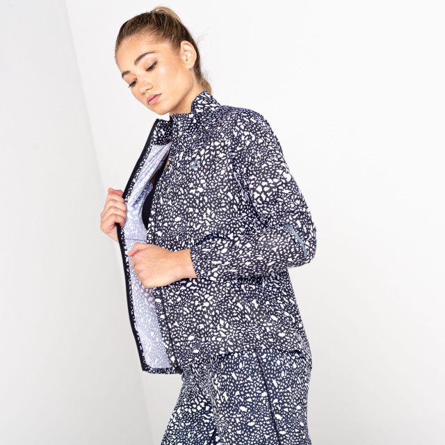 Dare2b Dames resilient ii gestippelde windshell jas UTRG6926_blackwhite large