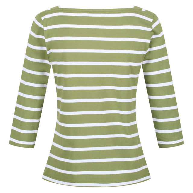 Regatta Dames polexia stripe t-shirt UTRG6921_grapeleafwhite large