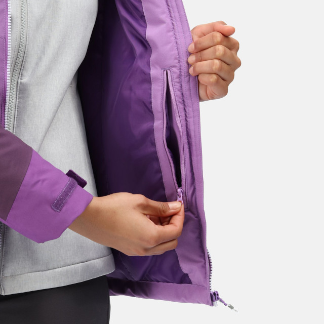 Regatta Dames highton stretch ii waterdichte gewatteerde jas UTRG6707_hyacinthpurplesapphiredarkaubergine large