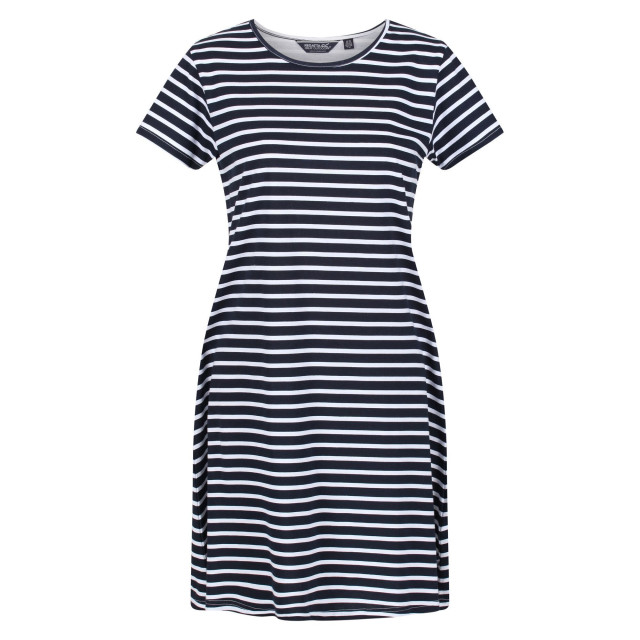 Regatta Dames balia stripe swing dress UTRG6703_navywhite large