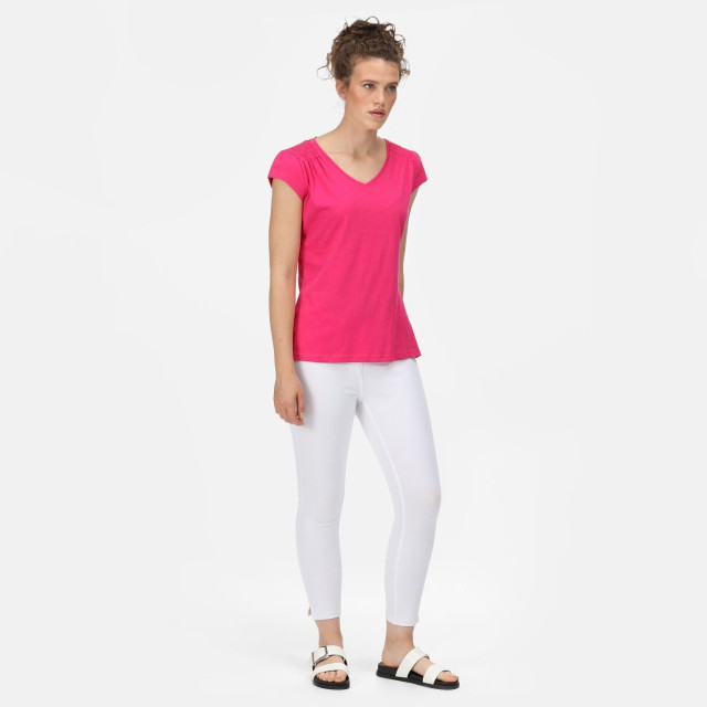 Regatta Dames francine v-hals t-shirt UTRG6627_fusionpink large