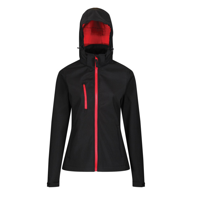 Regatta Dames venturer 3-lagige membraan soft shell jacket UTRG5518_blackred large
