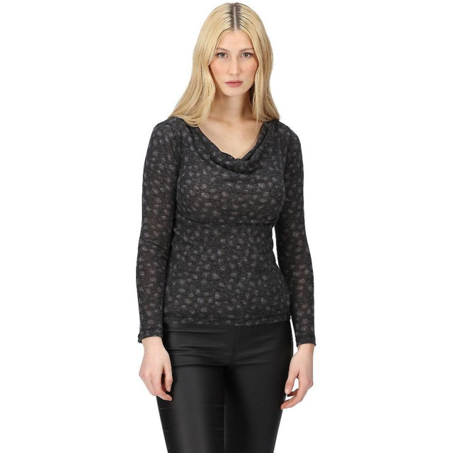 Regatta Dames frayda dierenprint koehals top UTRG8377_blackstormgrey large