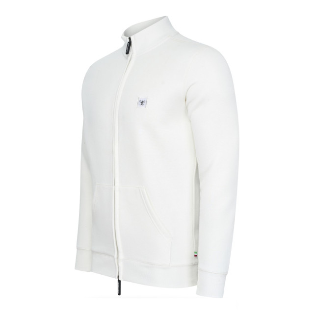 Cappuccino Italia Fleece zip jack cap-fle-zip-wht-L large