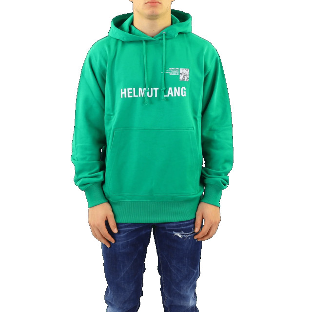 Helmut Lang Heren viena postcard hoodie M05HM521-kelly green large