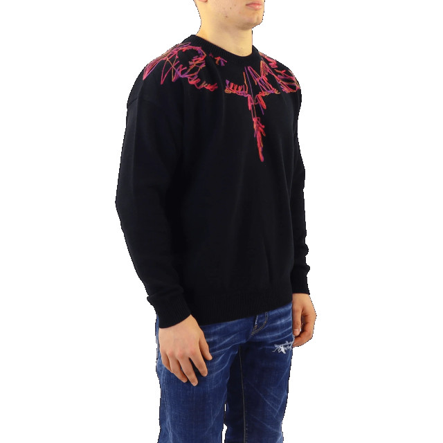 Marcelo Burlon Heren wings knit relax slim crew CMHE033F22KNI001-1084 large