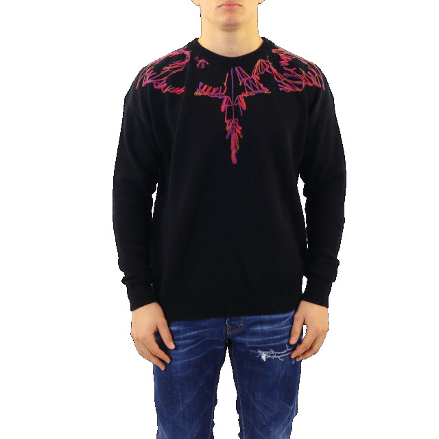 Marcelo Burlon Heren wings knit relax slim crew CMHE033F22KNI001-1084 large