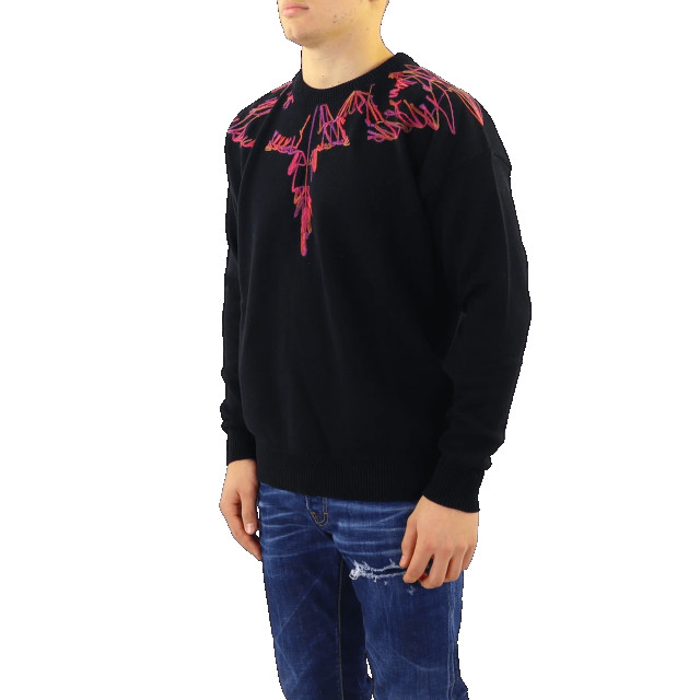 Marcelo Burlon Heren wings knit relax slim crew CMHE033F22KNI001-1084 large