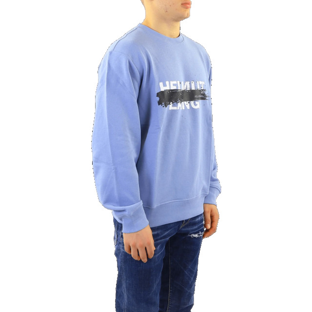 Helmut Lang Heren stencil crewneck M04HM506-Storm Blue large