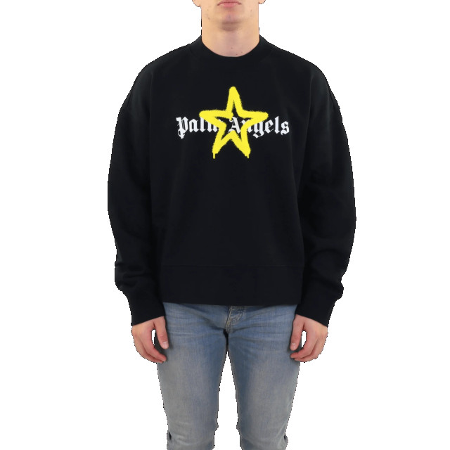 Palm Angels Heren star sprayed sweater PMBA026C99FLE008-1018 large