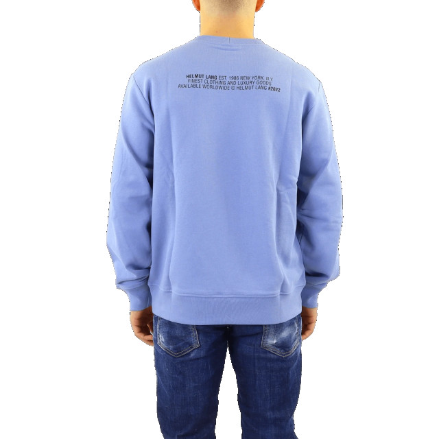 Helmut Lang Heren stencil crewneck M04HM506-Storm Blue large