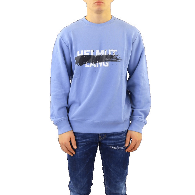 Helmut Lang Heren stencil crewneck M04HM506-Storm Blue large
