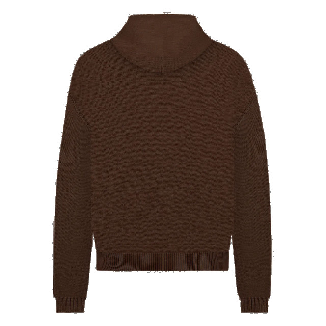 Flaneur Homme Heren signature knit hoodie F12028-Brown large