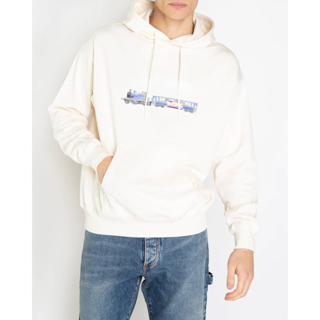 Drole De Monsieur Heren le hoodie locomotive C-HO134-CO001-CREAM large