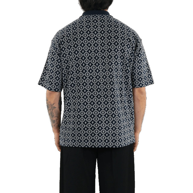 Drole De Monsieur Heren le polo velours monogramme PL105-NY-Navy large