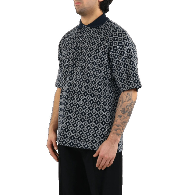 Drole De Monsieur Heren le polo velours monogramme PL105-NY-Navy large