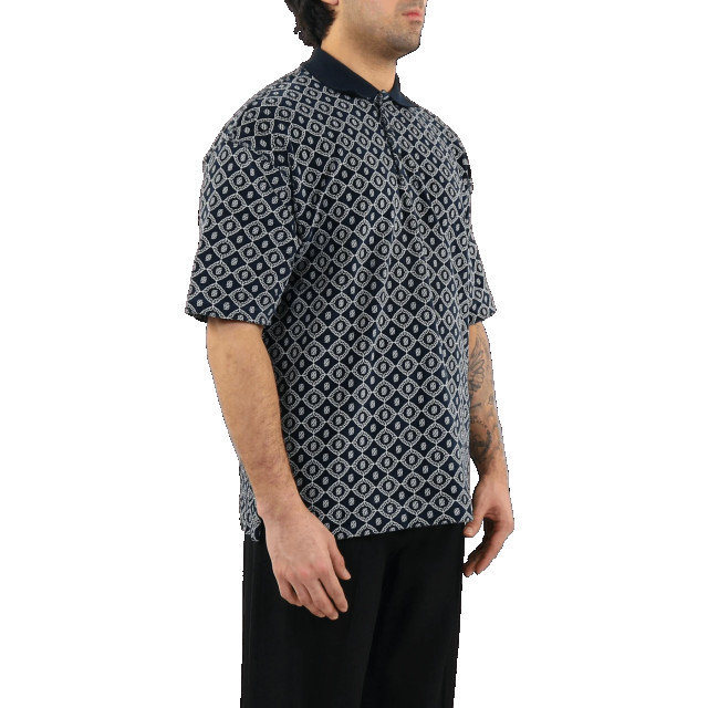 Drole De Monsieur Heren le polo velours monogramme PL105-NY-Navy large