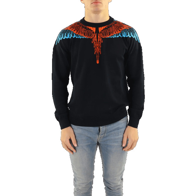 Marcelo Burlon Heren icon wings knit boxy crew CMHE024S23KNI001-1025 large