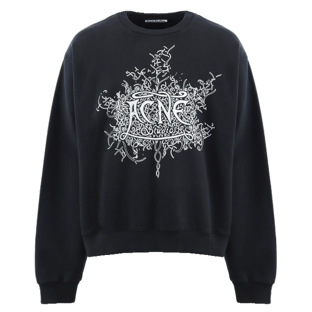 Acne Studios Heren glow in the dark sweater BI0185-BM01-FADED BLACK large