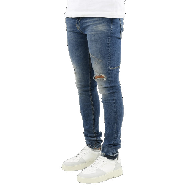 Flaneur Homme Heren destroyer skinny jeans W8065FH-Deep Sea large