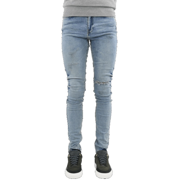 Flaneur Homme Heren destroyer skinny jeans W8064FH-Ocean large