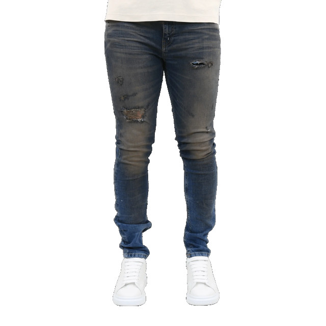 Flaneur Homme Heren destroyer skinny jeans S9082FH-Indigo large