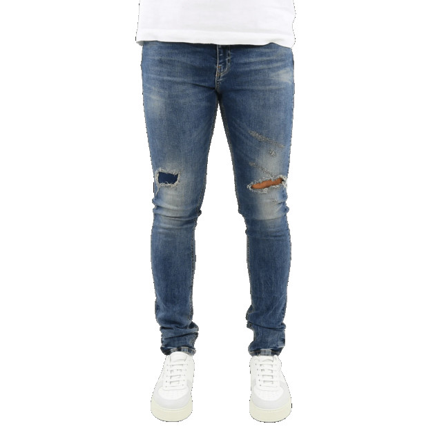 Flaneur Homme Heren destroyer skinny jeans W8065FH-Deep Sea large