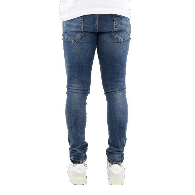 Flaneur Homme Heren destroyer skinny jeans W8065FH-Deep Sea large