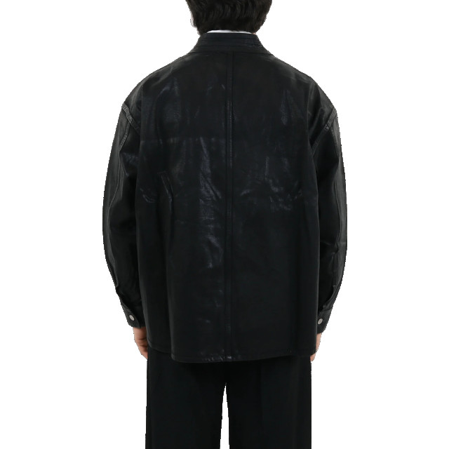 AMBUSH Heren coated denim kimono shirt blac BMYD002F21DEN001-1200 large