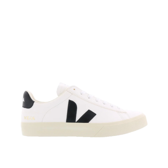 Veja Dames, heren campo sneaker leer /zwart CP051537-WHITE BLACK large