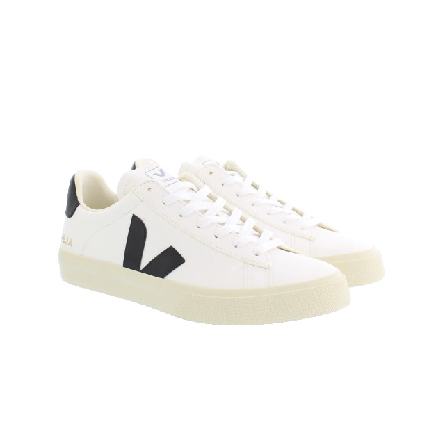 Veja Dames, heren campo sneaker leer /zwart CP051537-WHITE BLACK large