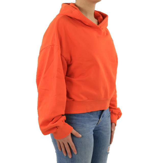 Follovers Dames short hoody Kylie-Orange large