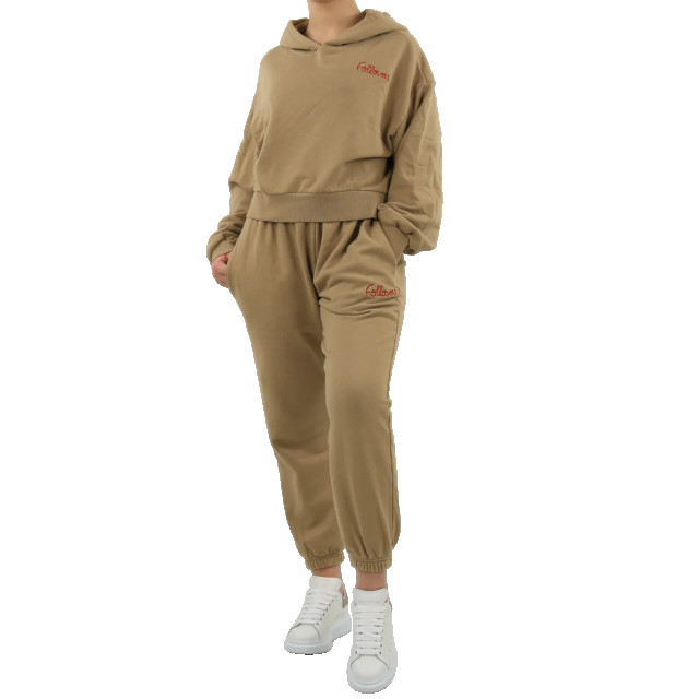 Follovers Dames short hoody Kylie-Camel large